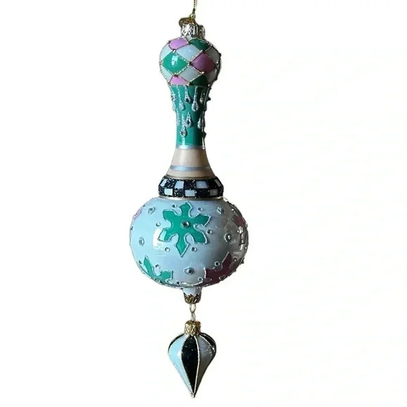 MaCKENZIE CHILDS FINIAL DOUBLE DROP RARE - NEW RETIRED! - Picture 3 of 3